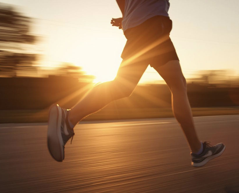 Runner at sunrise